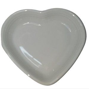 Fiestaware Fiesta CERAMIC Medium Heart Bowl Dish White CONTAINER